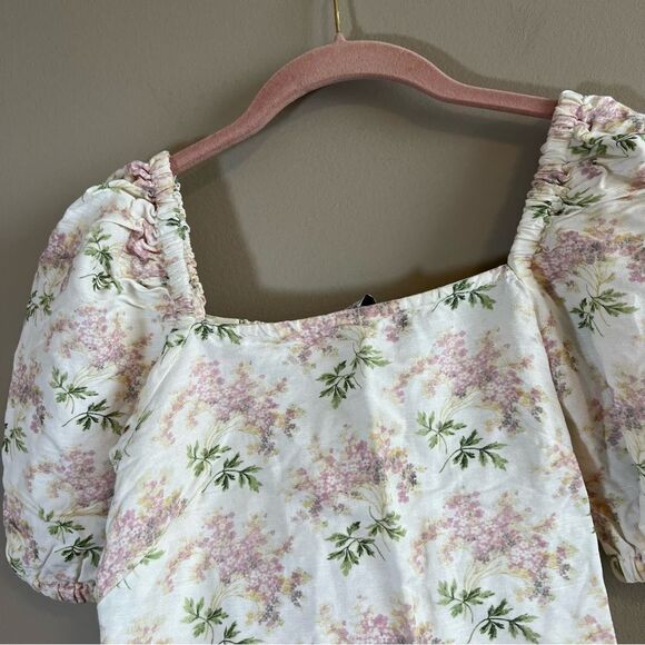 ✨ & Other Stories Women’s White Linen Blend Floral 0 - Picture 2 of 10